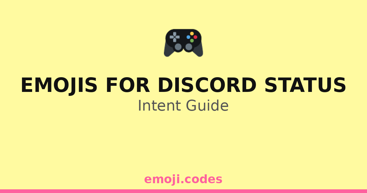 Emojis for Discord Status 🎮 | Emoji.Codes