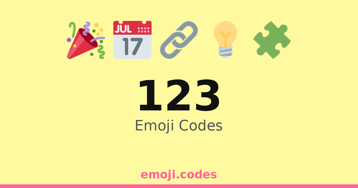 123 Emoji Codes 🎉1️⃣2️⃣3️⃣ — 27 Combinations to Copy & Paste