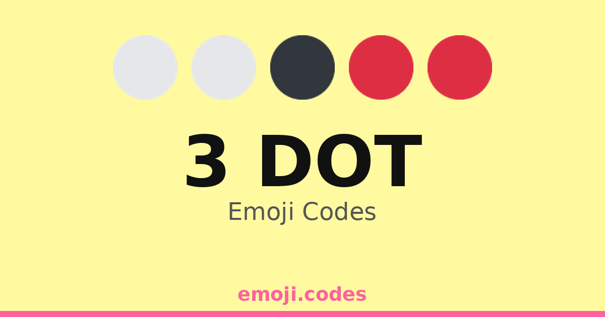 3 Dot Emoji Codes … — 277 Combinations to Copy & Paste