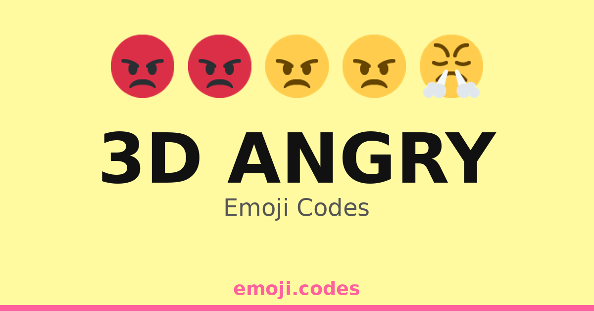 3d Angry Emoji Codes 😠🎮🕹️ — 48 Combinations to Copy & Paste