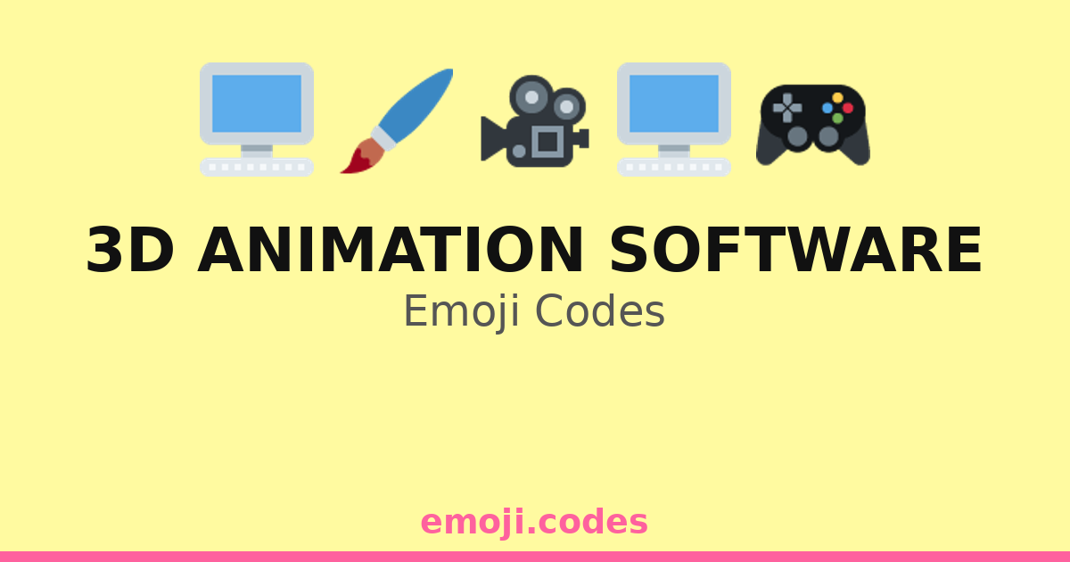 3d Animation Source Code 3d Animation Software Emoji Codes 🎞️🖥️🔄🎮 — 212 Combinations to Copy & Paste