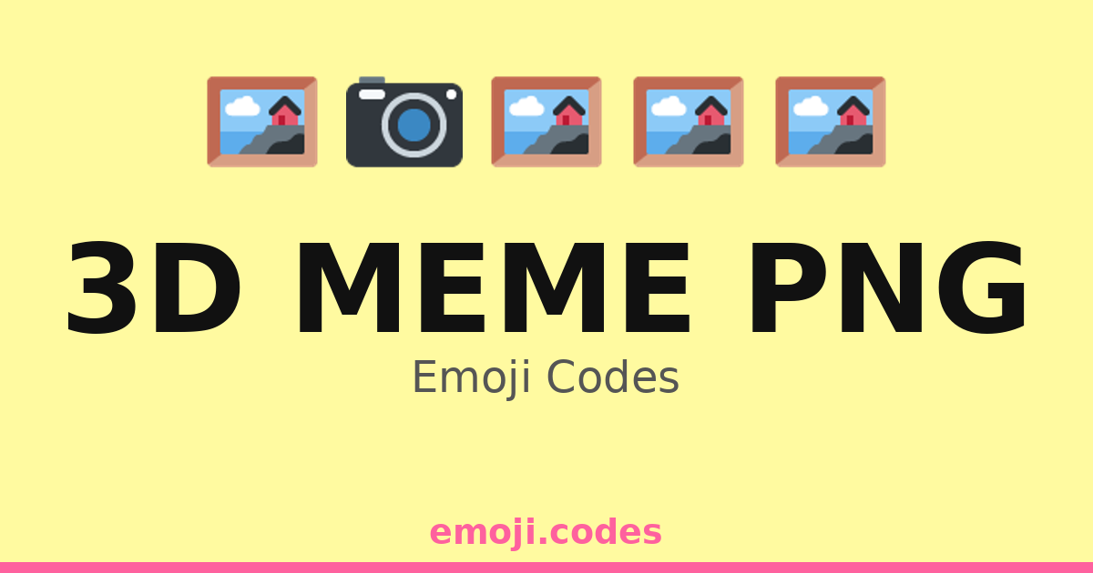 3d Meme Png Emoji Codes 🎨🖼️🕶️👨🎨 — 257 Combinations to Copy & Paste