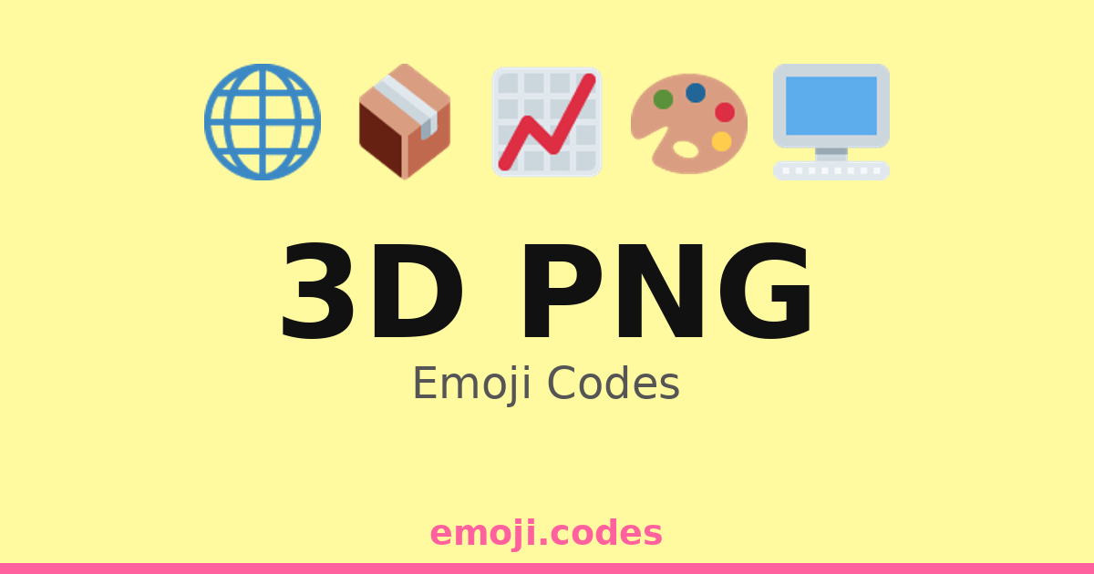 3d Png Emoji Codes ๐๐ผ๏ธ๐ฅ๏ธ โ 324 Combinations to Copy & Paste