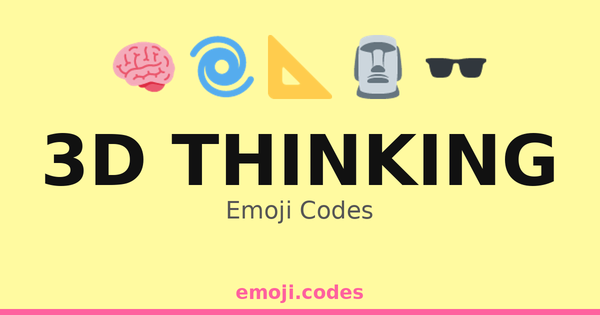 3d Thinking Emoji Codes 🌀📊📈 — 158 Combinations to Copy & Paste