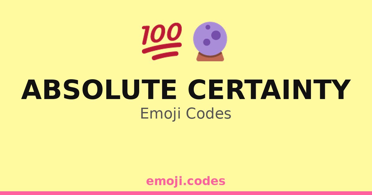 Absolute Certainty Emoji Codes π―π β 50 Combinations to Copy & Paste