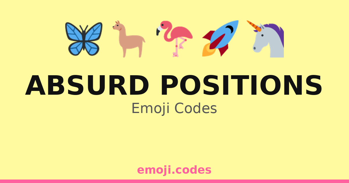 Absurd Positions Emoji Codes 🍕🛌🧙‍♀️ — 15 Combinations to Copy & Paste