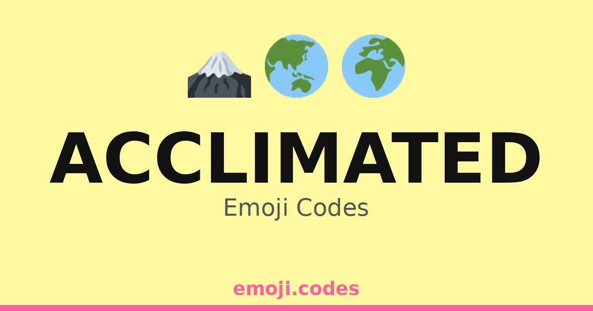 Acclimated Emoji Codes 🌍🌅🌿 — 32 Combinations to Copy & Paste
