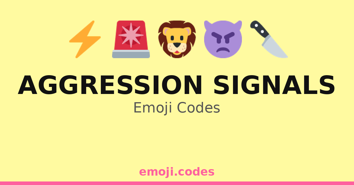 Aggression Signals Emoji Codes 🏴‍☠️⚡💥 — 121 Combinations to Copy & Paste