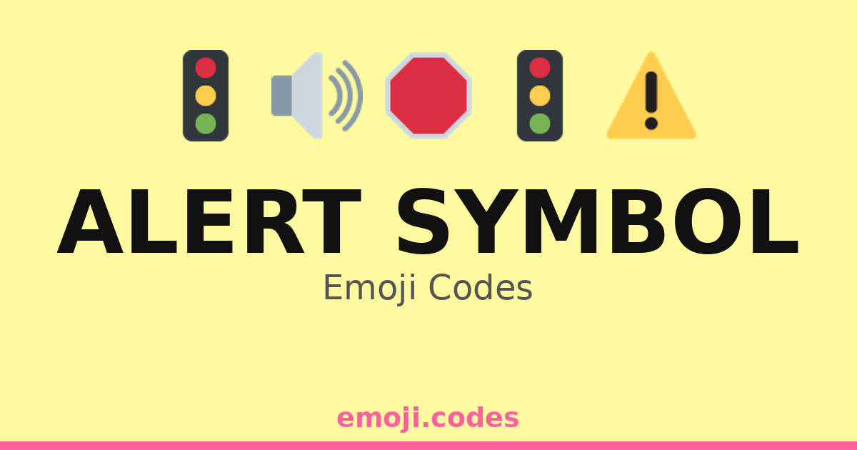 Alert Symbol Emoji Codes — 296 Combinations to Copy & Paste