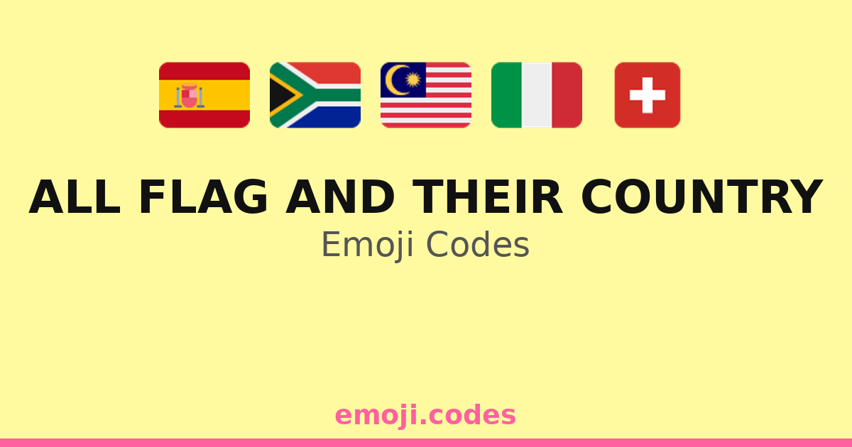 All Flag And Their Country Emoji Codes 🇦🇿🇦🇲🇹🇷 — 225 Combinations to ...
