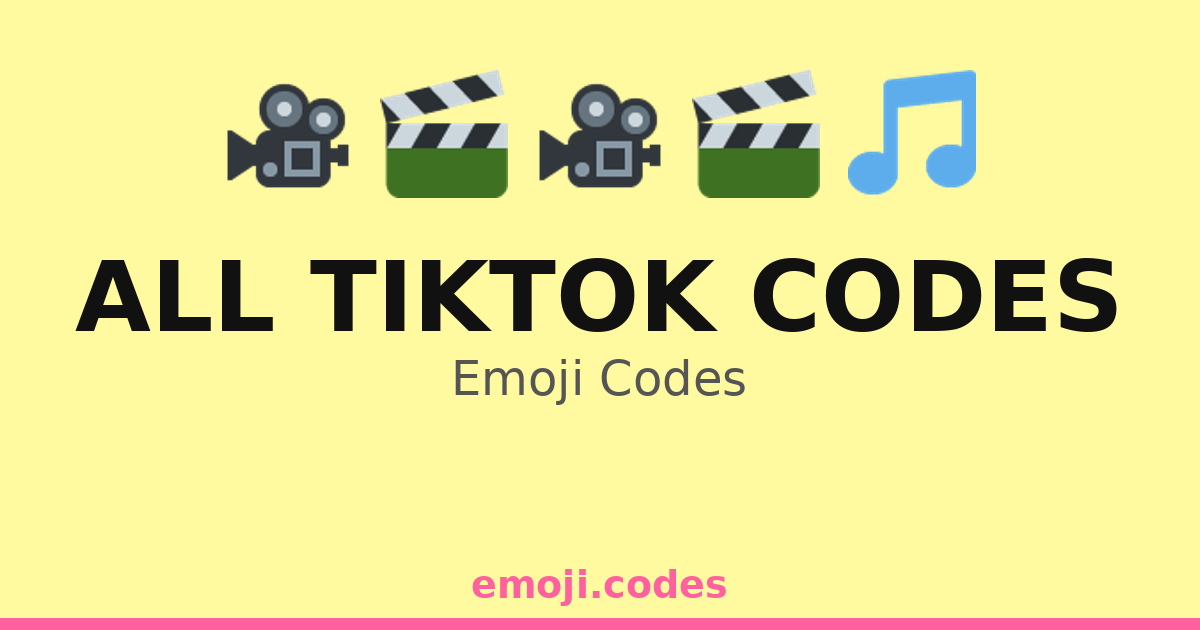 All Tiktok Codes Emoji Codes 🎉💻🎶📸 — 372 Combinations to Copy & Paste