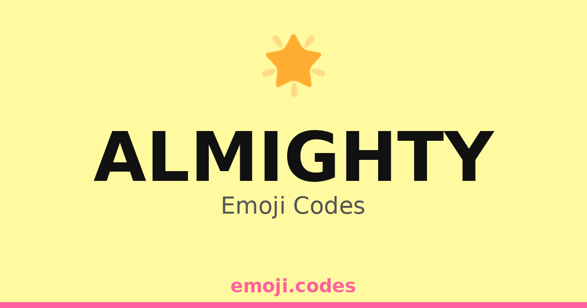 Almighty Emoji Codes ๐๐๐ โ 203 Combinations to Copy & Paste