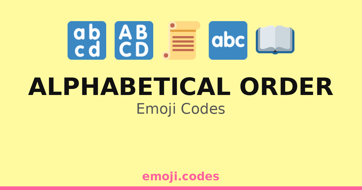 Alphabetical Order Emoji Codes 🅰️🅱️🅾️ — 117 Combinations to Copy & Paste