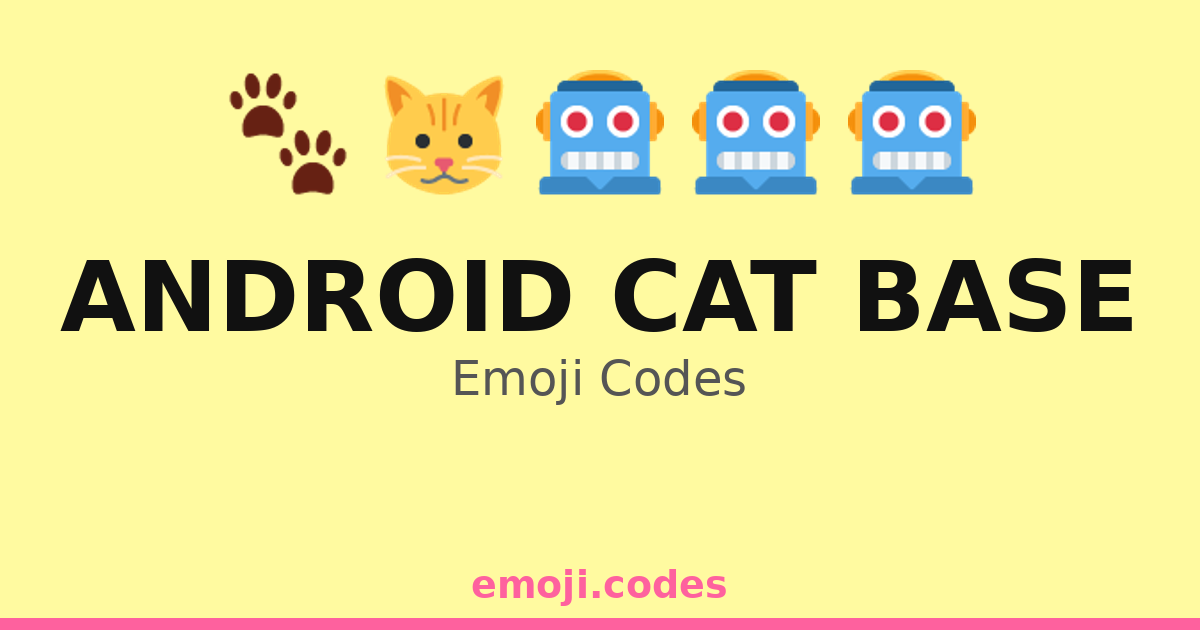 Android Cat Base Emoji Codes 🌌🐱🤖🛰️ — 356 Combinations to Copy & Paste