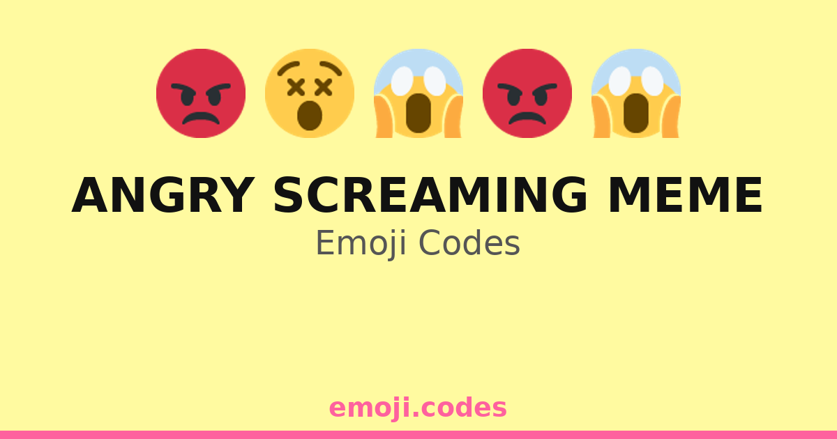Angry Screaming Meme Emoji Codes π π£π± β 316 Combinations to Copy & Paste