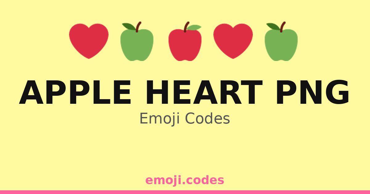 Apple Heart Png Emoji Codes 🍎🍏 ️🍏🍎 ️🍏 — 38 Combinations to Copy & Paste