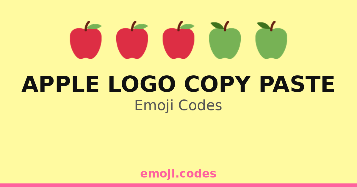 Apple Logo Copy Paste Emoji Codes 🍎🍏📋🔄🖥️ — 372 Combinations to Copy & Paste