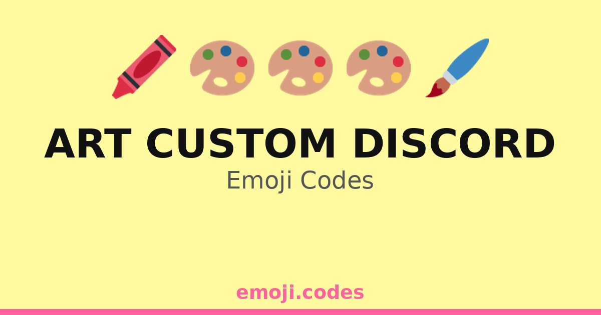 Art Custom Discord Emoji Codes 🎨💻🖥️🖼️ — 255 Combinations to Copy & Paste