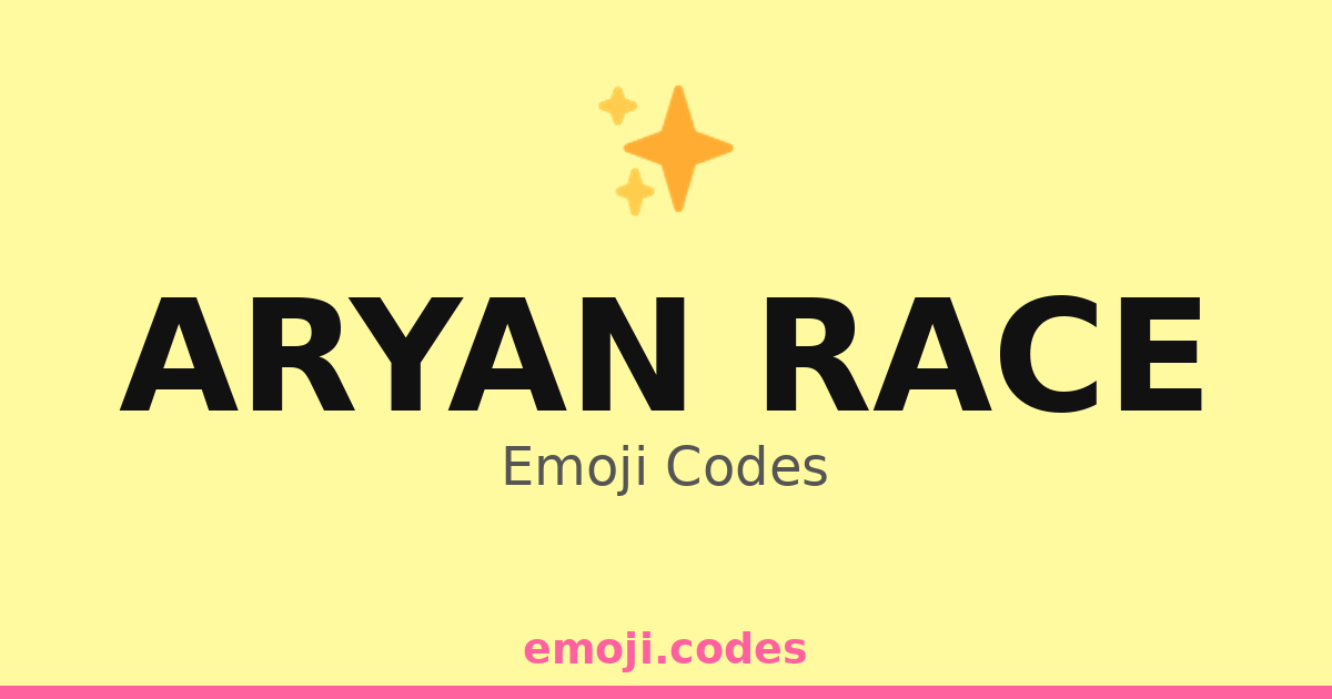 Aryan Race Emoji Codes 🇮🇹🗡️🏛️📜 — 126 Combinations to Copy & Paste
