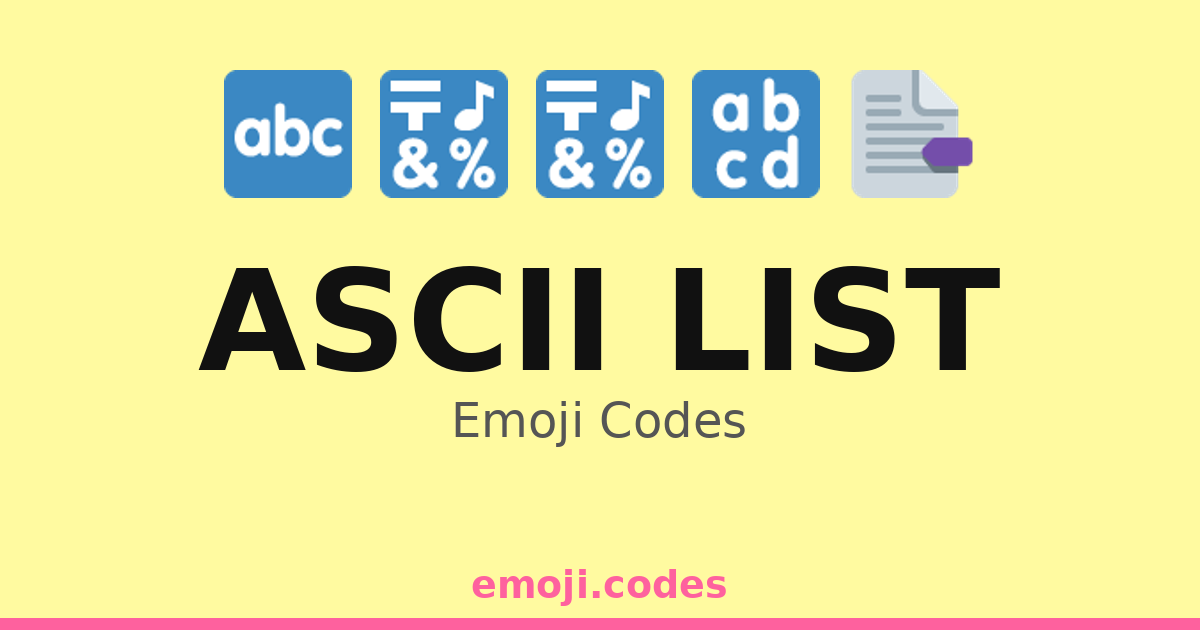 Ascii List Emoji Codes 🅰️🆔🔢 — 13 Combinations to Copy & Paste
