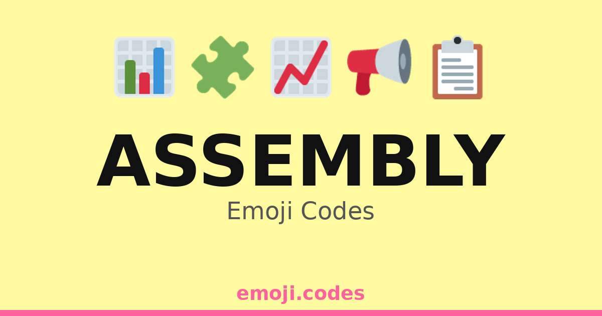 Assembly Emoji Codes 🏗️👷‍♂️🔨 — 284 Combinations to Copy & Paste