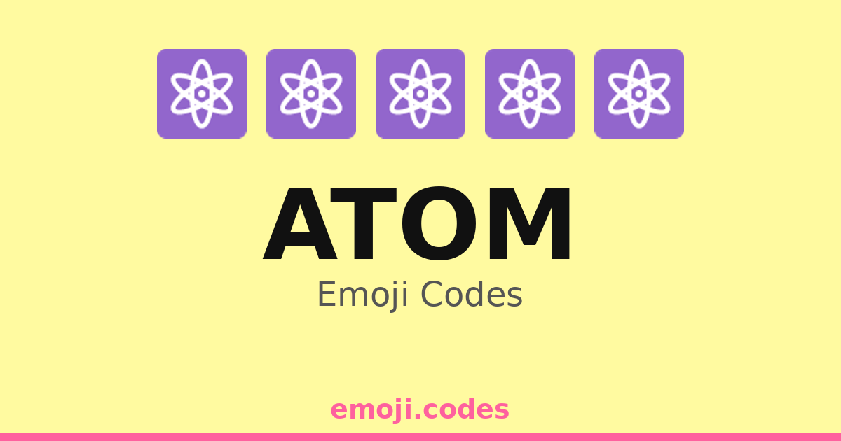 Atom Emoji Codes ⚛️🌈🌌 — 332 Combinations to Copy & Paste