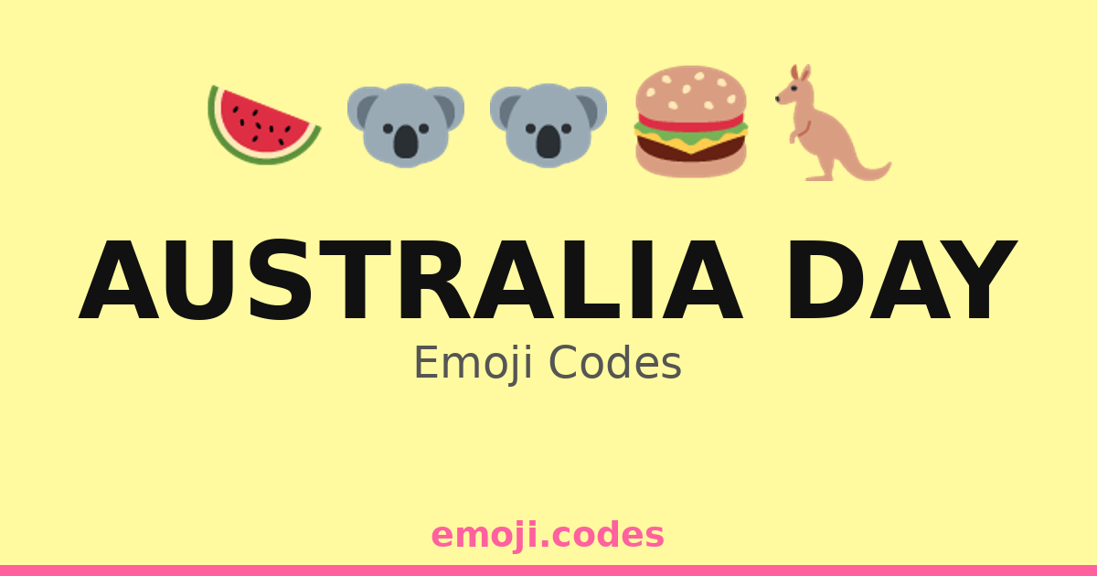 Australia Day Emoji Codes 🍾 — 195 Combinations to Copy & Paste