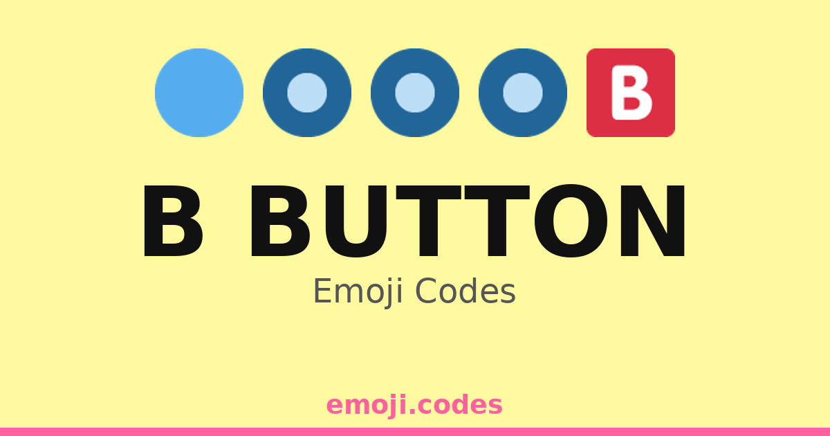 B Codes Button B Button Emoji Codes 🅱️🔘📱🔴 — 335 Combinations to Copy & Paste