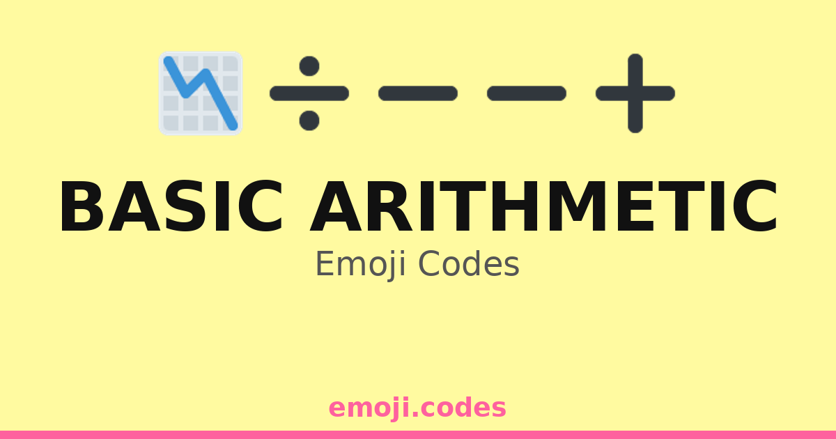 Basic Arithmetic Emoji Codes 🔢 — 275 Combinations to Copy & Paste