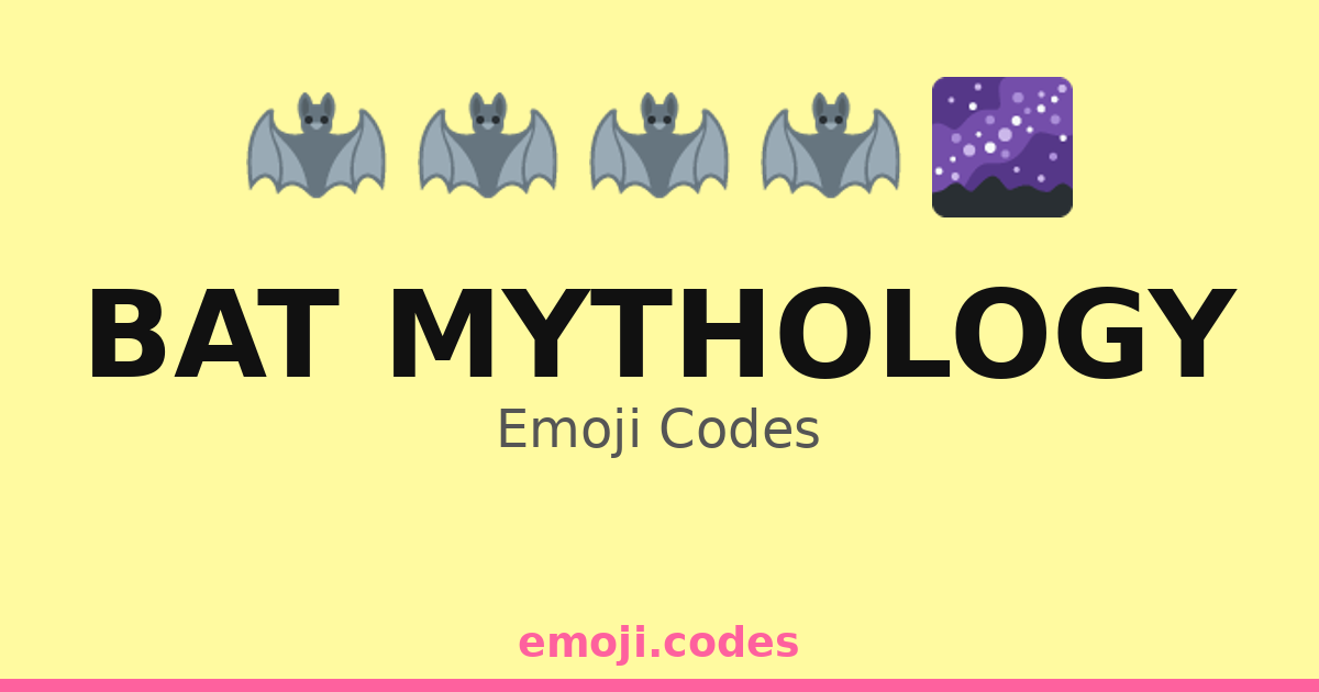Bat Mythology Emoji Codes 🌌🦇🌕🔮 — 76 Combinations to Copy & Paste