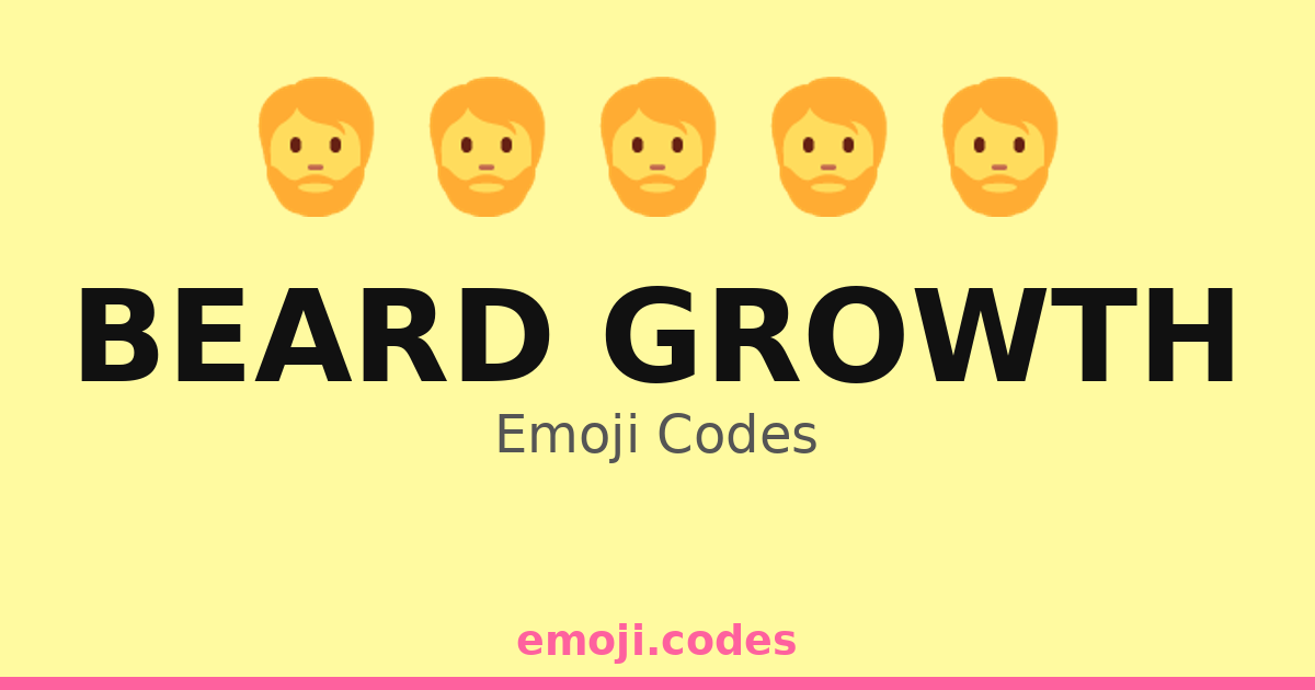 Beard Growth Emoji Codes 🧔🌈🌊 — 300 Combinations to Copy & Paste