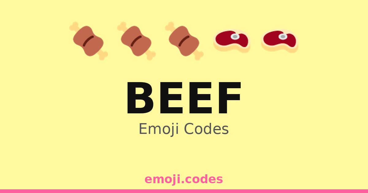 Beef Enter Code Beef Emoji Codes 🍔🍗 — 285 Combinations to Copy & Paste