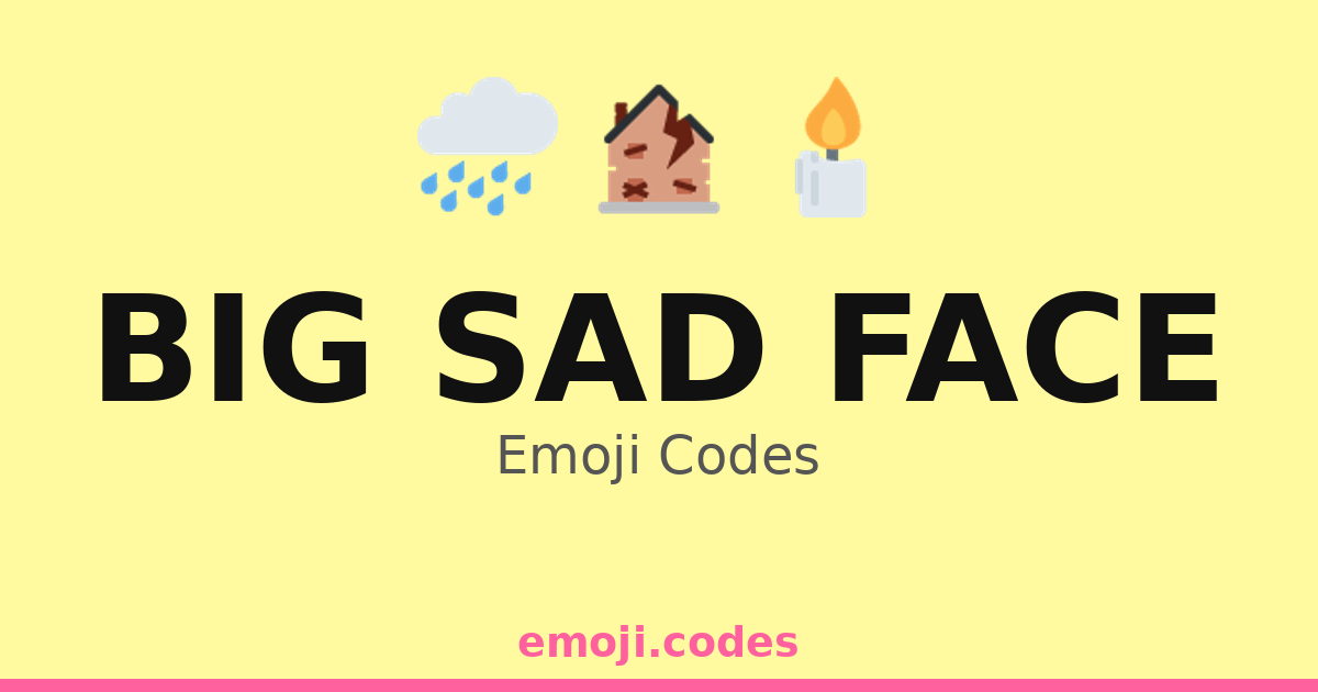 Big Sad Face Emoji Codes 🌧️😣 — 297 Combinations to Copy & Paste