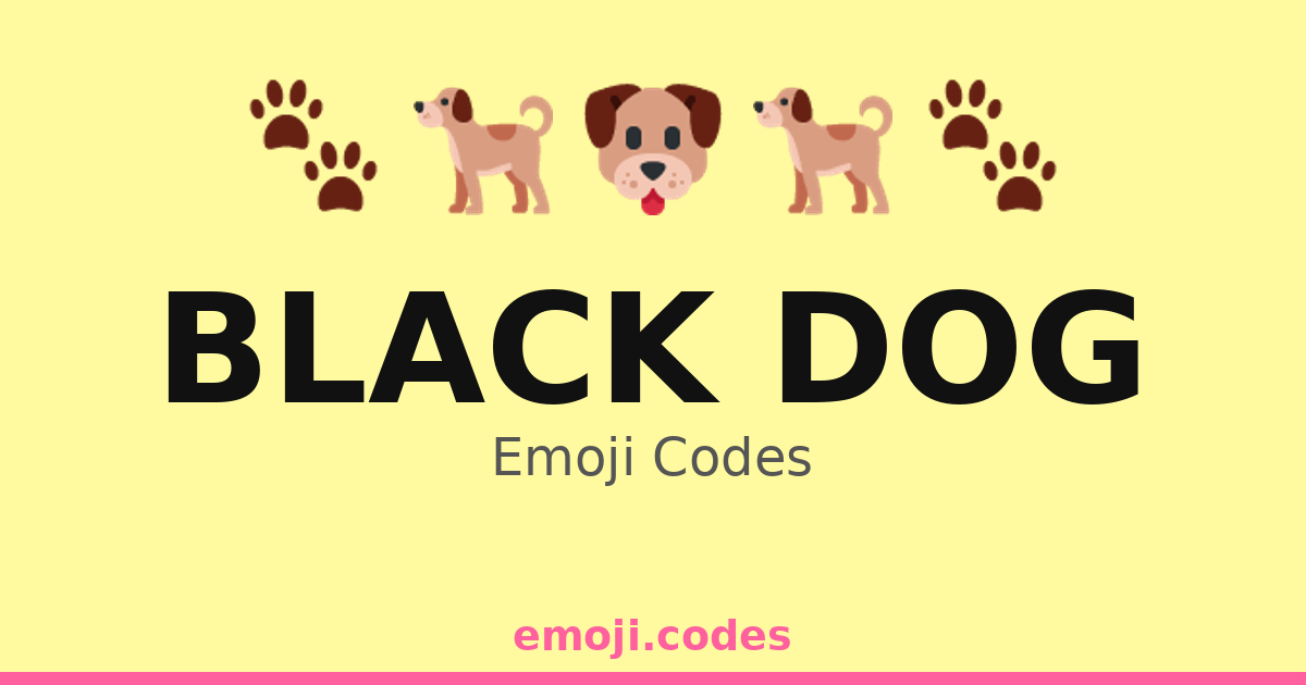 Black Dog Emoji Codes 🐕🌄🌌 — 228 Combinations to Copy & Paste