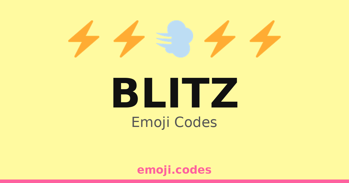 Blitz Emoji Codes 🏃💨⚡🔥 — 500 Combinations to Copy & Paste