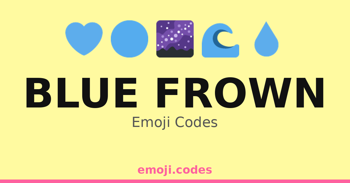 Blue Frown Emoji Codes 🌊💙😞 — 319 Combinations to Copy & Paste