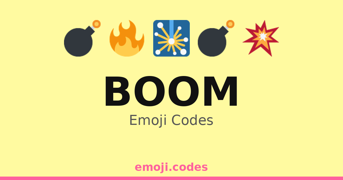 Boom Emoji Codes 💥 — 500 Combinations to Copy & Paste