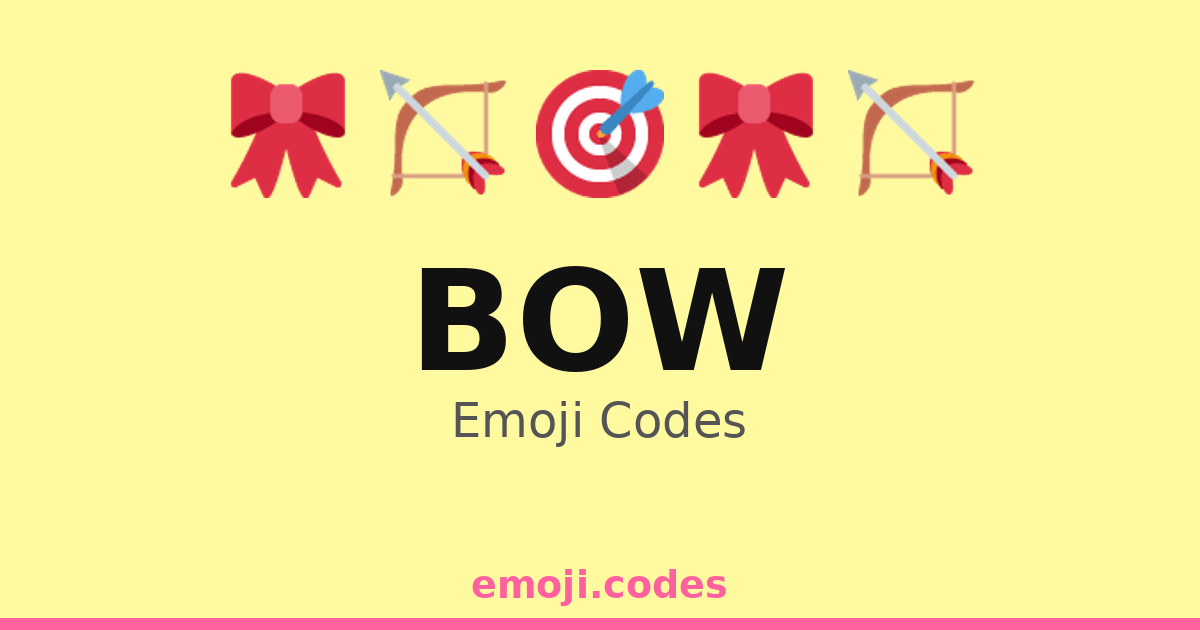 Bow Emoji Codes 🎀 — 333 Combinations to Copy & Paste