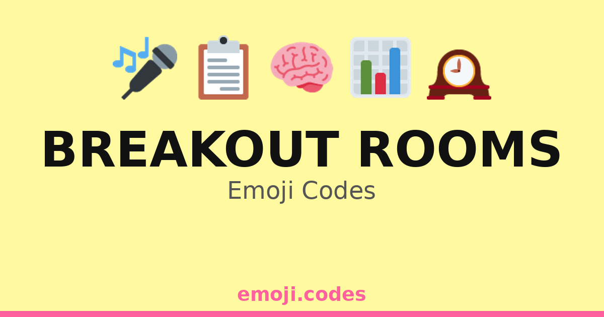 Breakout Rooms Emoji Codes 🎤📊💬 — 147 Combinations to Copy & Paste