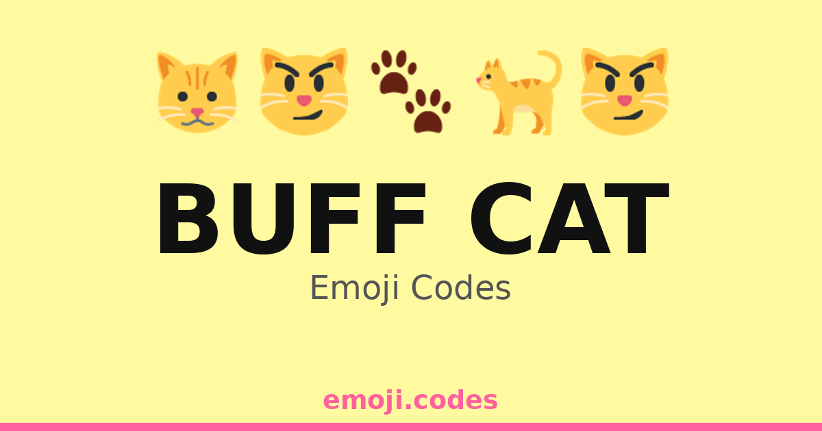 Buff Cat Emoji Codes 🐈🏋️🍕💪 — 150 Combinations to Copy & Paste