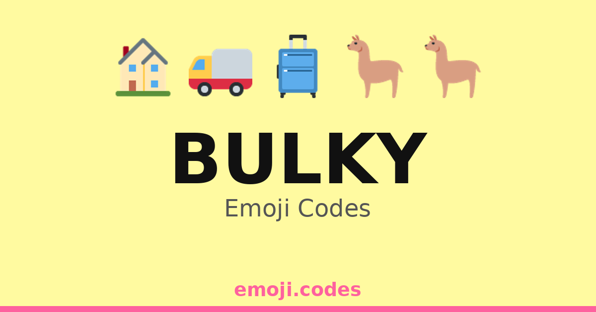 Bulky Emoji Codes 🏋️‍♂️🏋️‍♀️🏋️‍♂️ — 207 Combinations to Copy & Paste
