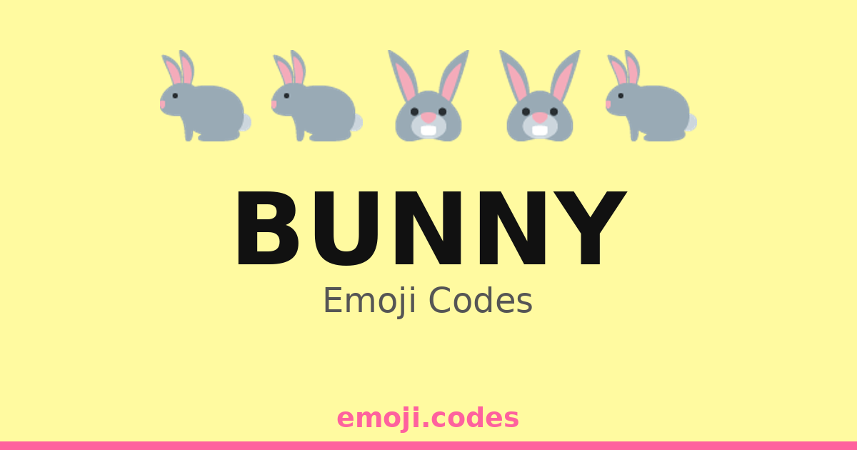 Bunny Emoji Codes ๐ โ 500 Combinations to Copy & Paste