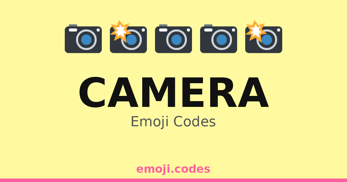 Camera Emoji Codes 📷 — 306 Combinations to Copy & Paste