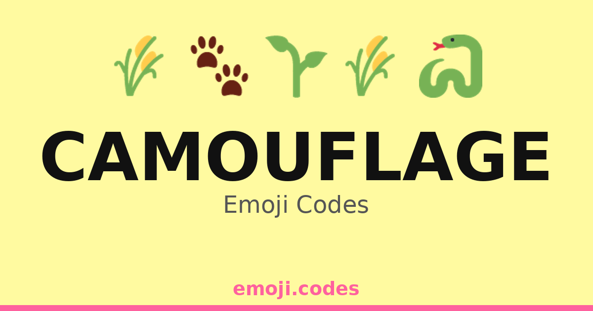 Camouflage Emoji Codes 🌍🦋🍂 — 298 Combinations to Copy & Paste