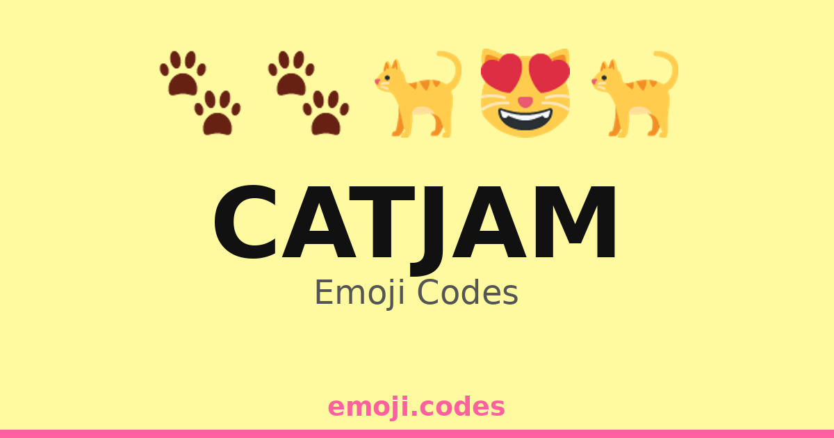 Catjam Emoji Codes 🎤🐈🎶🎉 — 41 Combinations to Copy & Paste