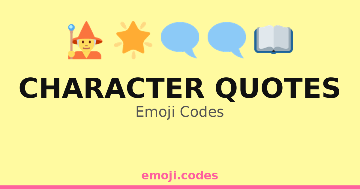 Quote Character Code Character Quotes Emoji Codes 🌟💭🗨️ — 25 Combinations to Copy & Paste