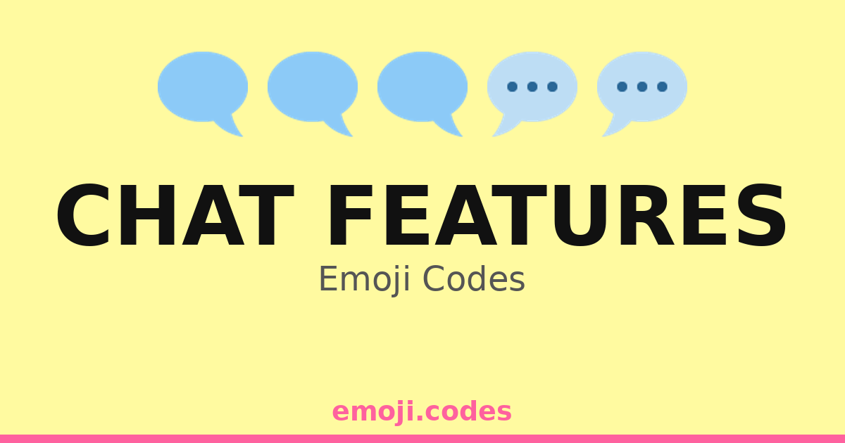 Chat Features Emoji Codes 💬👤📞🔊 — 254 Combinations to Copy & Paste