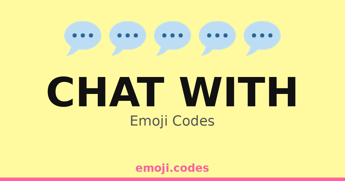 Chat With Emoji Codes 💬🍵 — 17 Combinations to Copy & Paste