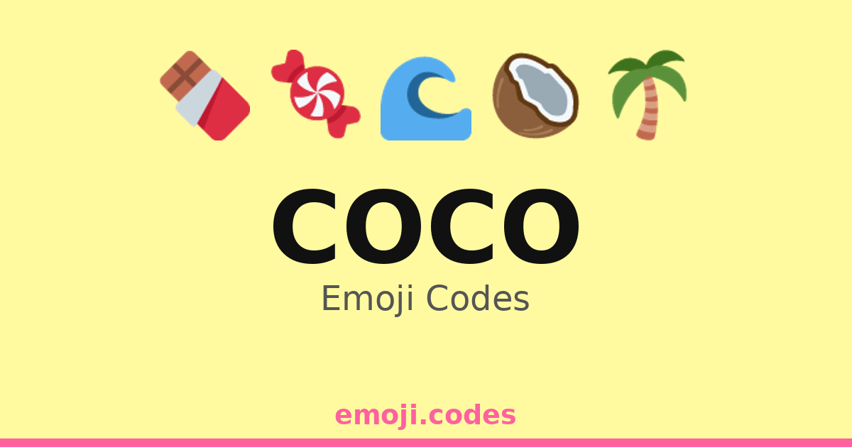 Coco Emoji Codes 🌊🌴🥥🍹 — 44 Combinations to Copy & Paste