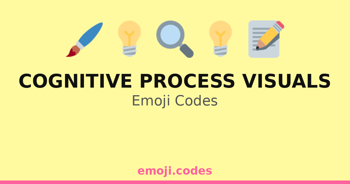 Cognitive Process Visuals Emoji Codes 💡🧠📈🔍 — 142 Combinations to Copy ...